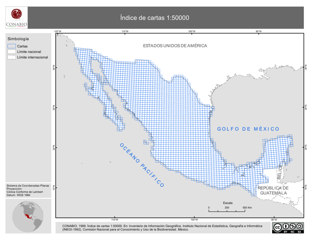 Información Topográfica. Escala 1:50 000